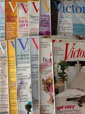 Full year (12 issues) of Victoria Magazine from 2001